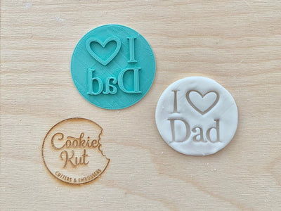 I Love Dad Embosser Stamp - Fathers Day