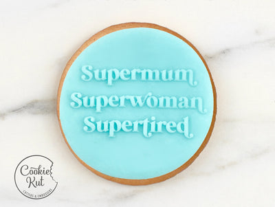 Super Mum, Super Woman, Super Tired - Mother&#39;s Day Reverse Embosser Stamp