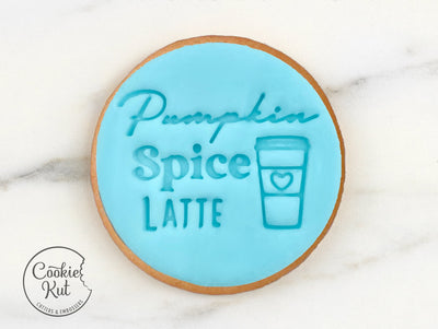 Pumpkin Spice Latte - Halloween Fondant Embosser Stamp