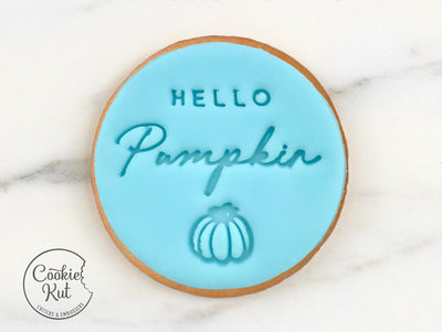 Hello Pumpkin - Halloween Fondant Embosser Stamp