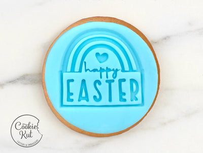 Happy Easter 8 Stamp - Cookie Biscuit Stamp Fondant Cake Decorating Icing Cupcakes Stencil