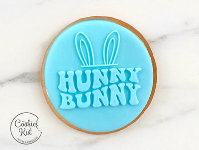 Hunny Bunny Retro Embosser - Cookie Biscuit Stamp Fondant Reverse Cake Decorating Icing Cupcakes Stencil