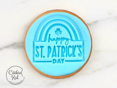 Happy St. Patricks Day Stamp - Cookie Biscuit Stamp Fondant Cake Decorating Icing Cupcakes Stencil