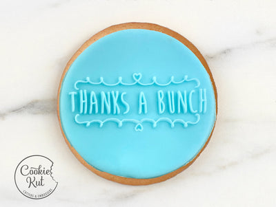 Thanks a Bunch Fondant Stamp - Cookie Biscuit Stamp Embosser Fondant Cake Decorating Icing Cupcakes Stencil