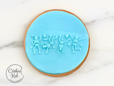 Skeletons Dancing - Cookie Biscuit Stamp Embosser Halloween Fondant Cake Decorating Icing Cupcakes Stencil