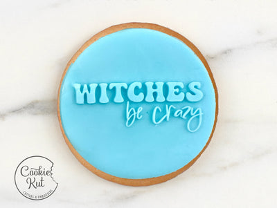Witches be Crazy - Cookie Biscuit Stamp Embosser Halloween Fondant Cake Decorating Icing Cupcakes Stencil
