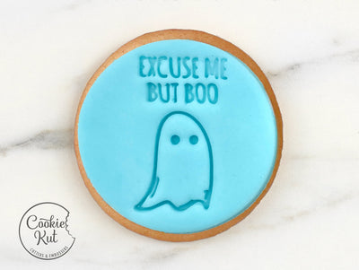 Excuse me but, BOO! - Cookie Biscuit Stamp Embosser Halloween Fondant Cake Decorating Icing Cupcakes Stencil