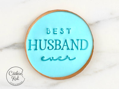Best Husband Ever Fondant Stamp - Valentine's Day Cookie Biscuit Stamp Embosser Fondant Cake Decorating Icing Cupcakes Stencil