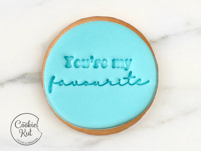 You're My Favourite Fondant Stamp Style 2 - Valentine's Day Cookie Biscuit Stamp Embosser Fondant Cake Decorating Icing Cupcakes Stencil