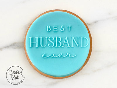 Best Husband Ever Embosser Stamp Style 2 - Valentine's Day Cookie Biscuit Stamp Embosser Fondant Cake Decorating Icing Cupcakes Stencil