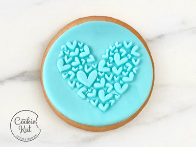 Heart of Hearts Embosser Stamp - Valentine's Day Cookie Biscuit Stamp Embosser Fondant Cake Decorating Icing Cupcakes Stencil