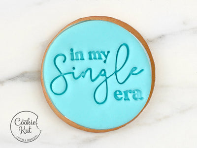 In My Single Era Fondant Stamp - Valentine's Day Cookie Biscuit Stamp Embosser Fondant Cake Decorating Icing Cupcakes Stencil