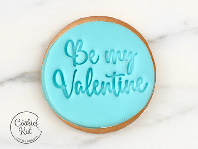 Be My Valentine Fondant Stamp Style 2 - Valentine's Day Cookie Biscuit Stamp Embosser Fondant Cake Decorating Icing Cupcakes Stencil